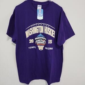 Washington Huskies T Shirt 2015 Cactus Bowl Mens Size L Tempe Arizona